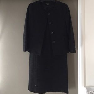Theory black bouclé interview suit